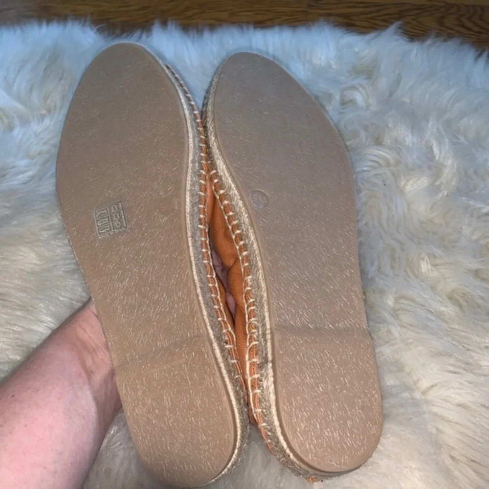Vince Rae Brown‎ Leather espadrille flats size 9